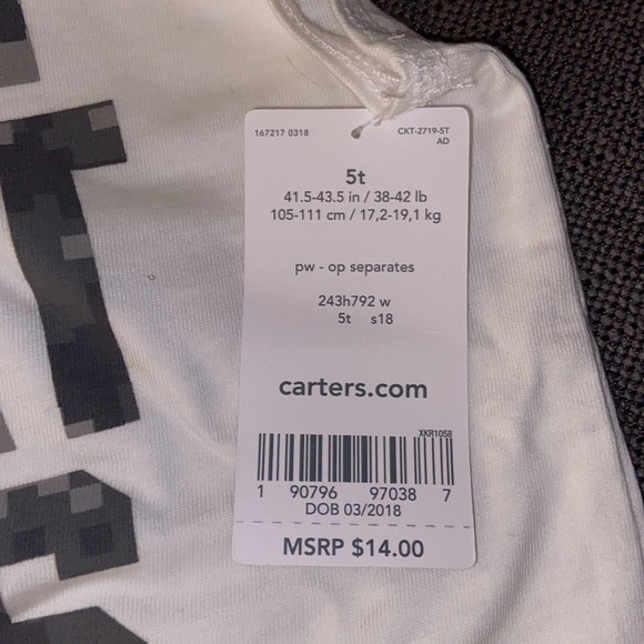 Carter’s toddler boys muscle-tank top size 5T - Picture 3 of 5